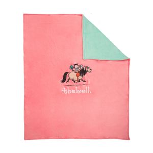 Hy Equestrian Thelwell Collection Fleece Blanket (Pink/Mint)