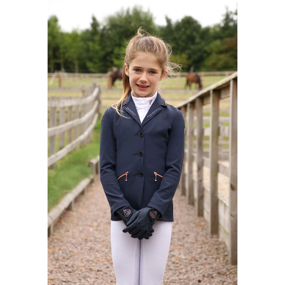 Hy Equestrian Cadiz Mizs Show Shirt (White/Rose Gold)