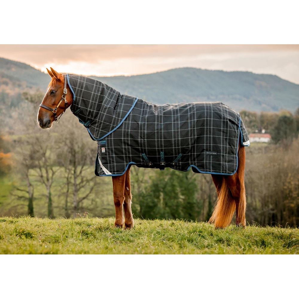 Horseware Rhino Reflectech Plus with Vari-Layer -250g Medium (Navy Reflective/Indigo)