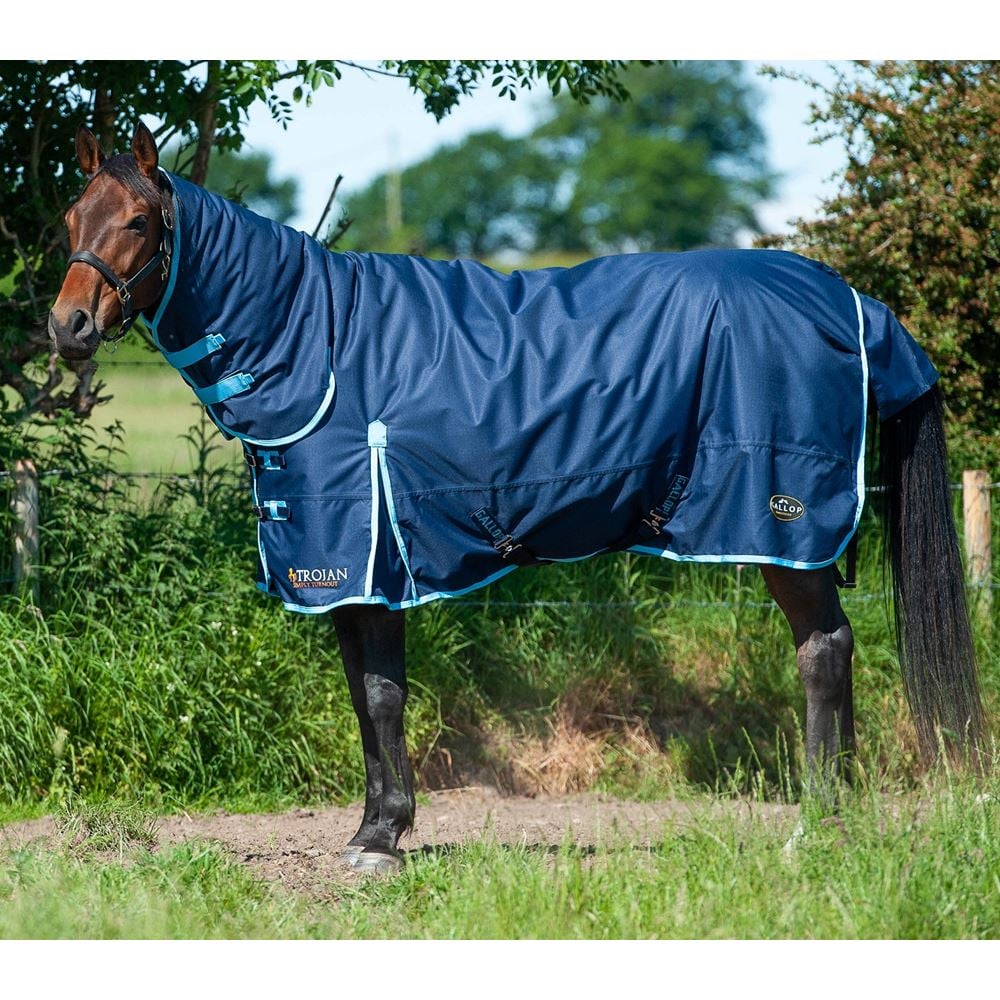 Gallop Trojan 350 Combo Turnout (Navy/Sky)