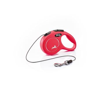 Flexi New Classic Cord Dog Lead - Medium 8m (Red)