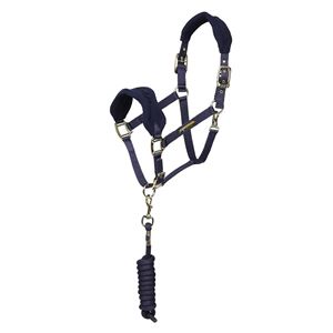 Shires ARMA Fleece Headcollar & Lead Rope (Navy)