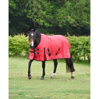 Rhinegold Breathable Konig Mediumweight Outdoor Rug - 200g (Red)