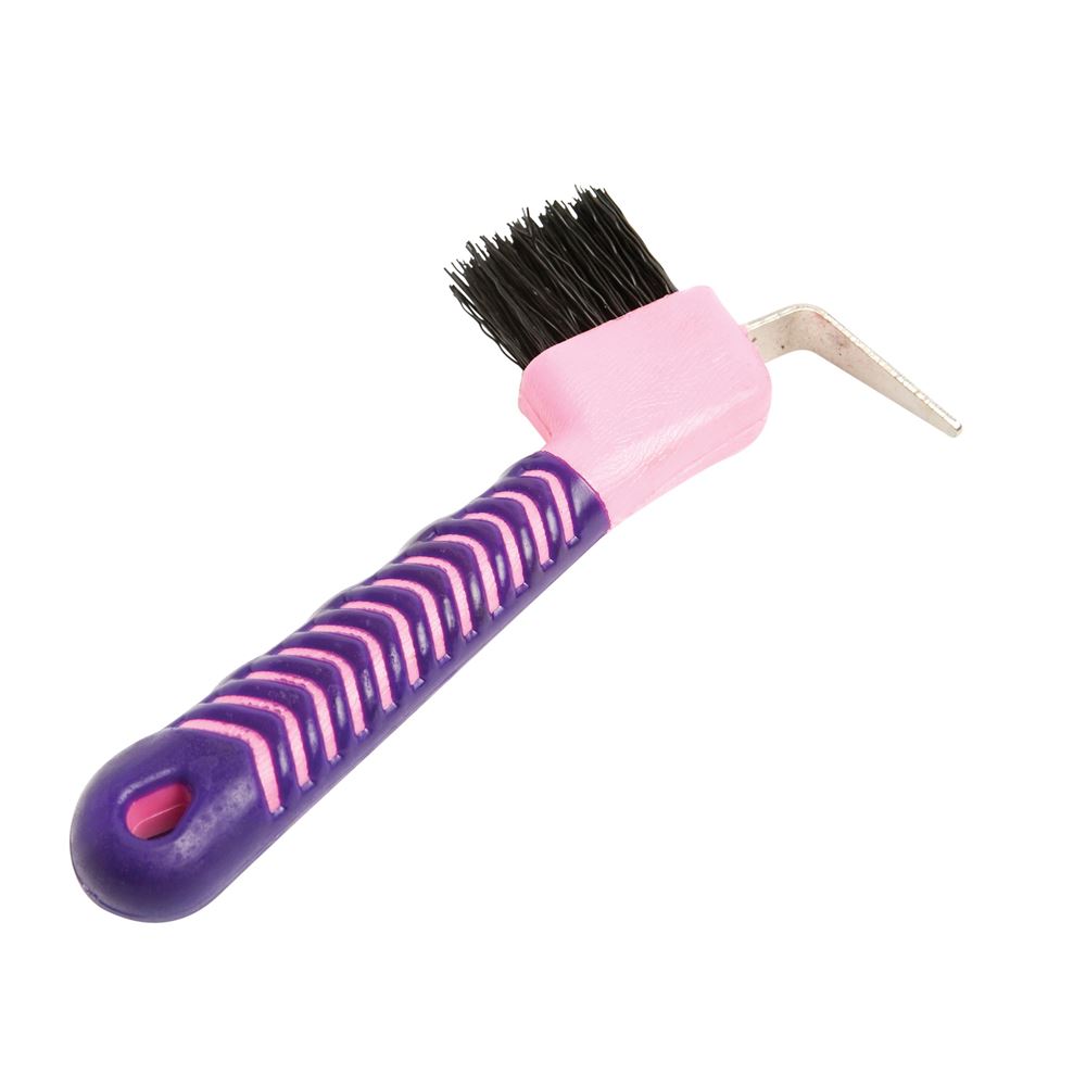 Roma Deluxe Soft Grip Hoof Pick  with Brush 