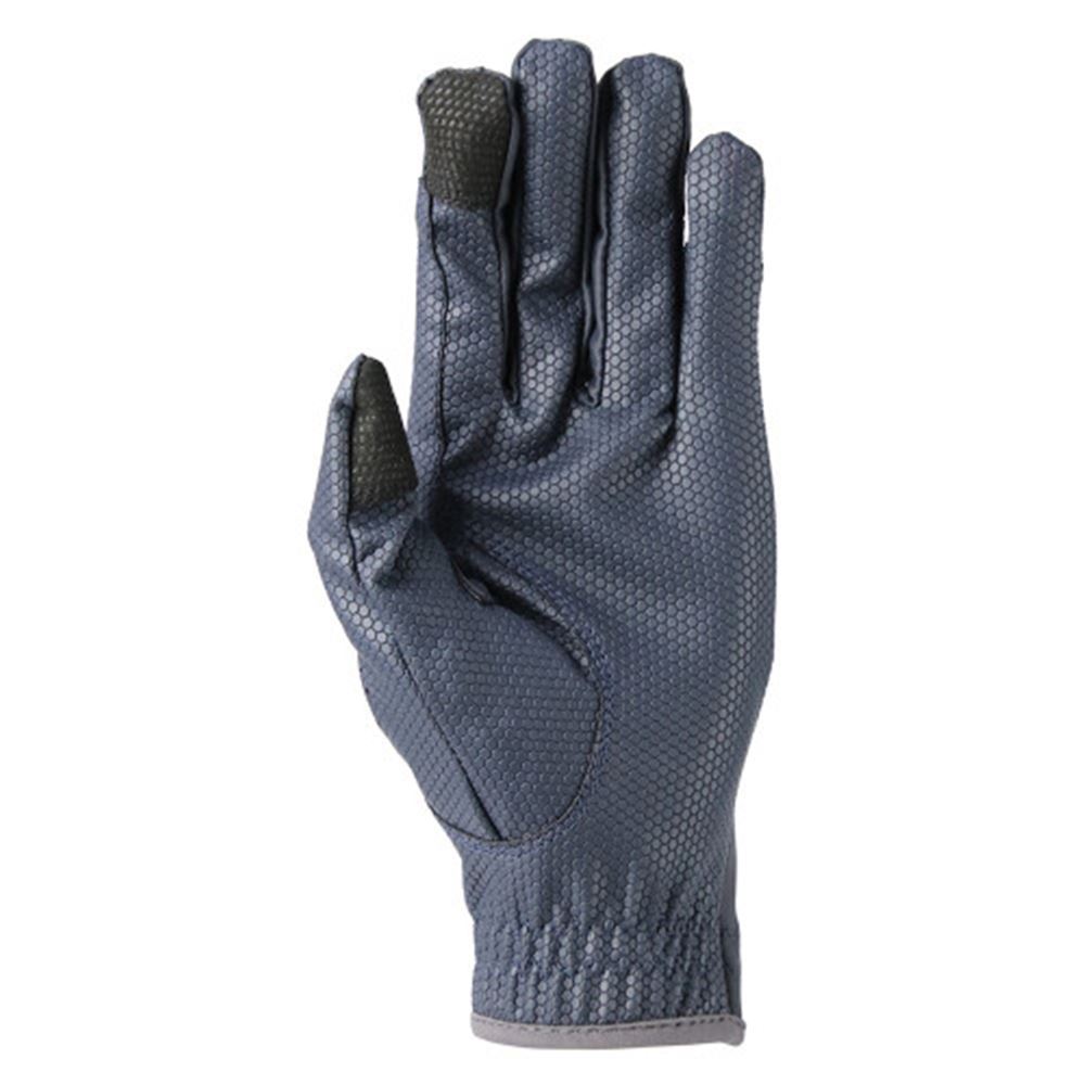 Hy Sport Active Young Rider Riding Gloves (Navy/Pencil Point Grey)