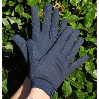 Rhinegold Cotton Pimple Palm Gloves (Navy)