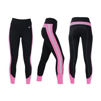 Reflector Ladies Breeches by Hy Equestrian (Pink/Black)