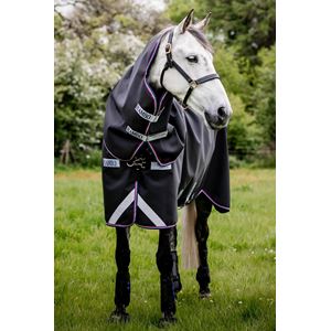 Horseware Rambo Supreme 1680D Turnout Lite 0g (Navy/Burgundy,Dusty Blue & Navy)