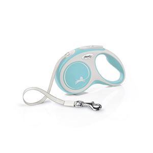 Flexi New Comfort Tape Black Dog Lead - Small 5m (Light Blue)