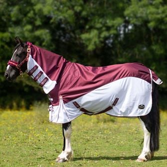 Gallop Trojan Xtra Fly Turnout Combo (Burgundy/Gold)