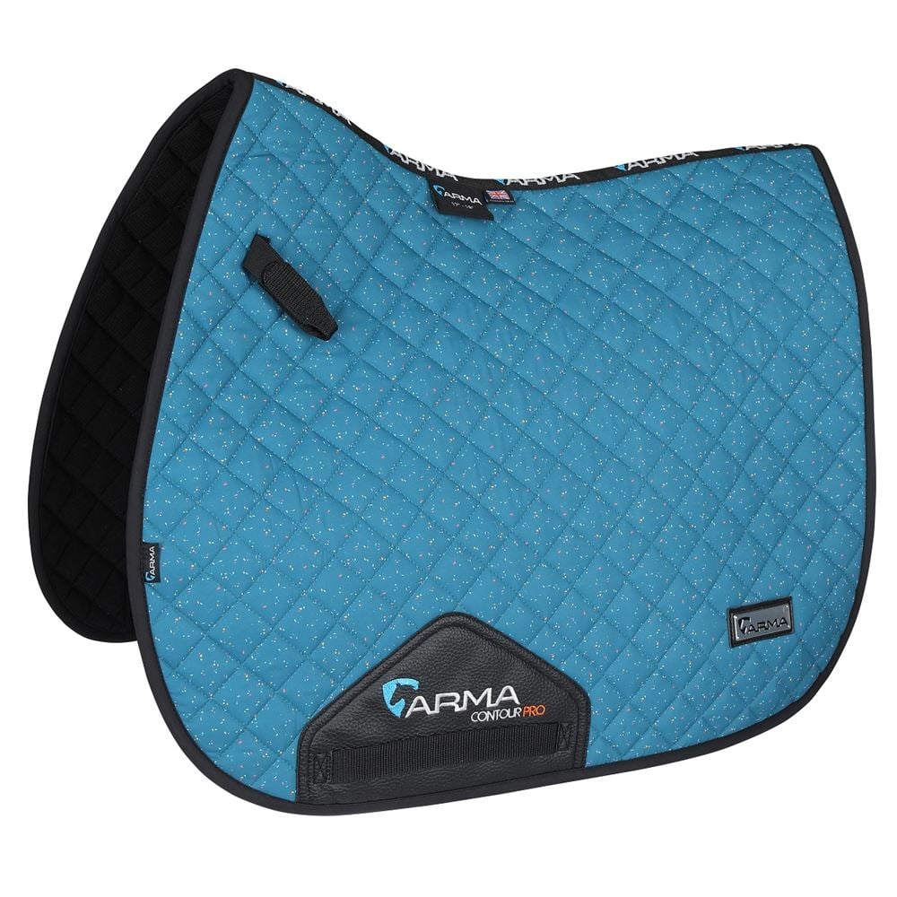 *barcodes* Shires ARMA Sport XC Saddlecloth (Teal Ditsy)