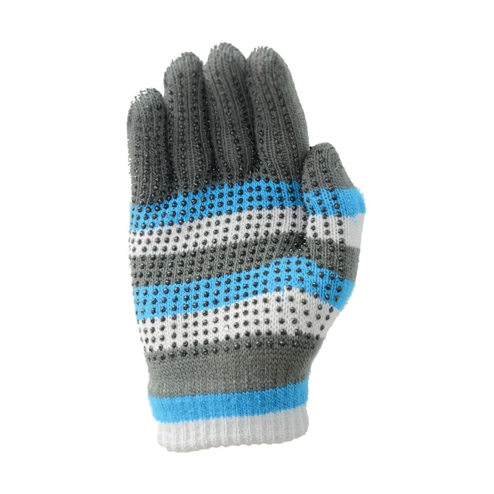 Hy Equestrian Magic Striped Gloves (Blue/Grey)