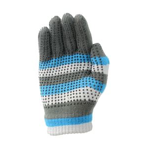 Hy Equestrian Magic Striped Gloves (Blue/Grey)