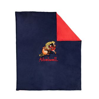 Hy Equestrian Thelwell Collection Fleece Blanket (Navy/Red)