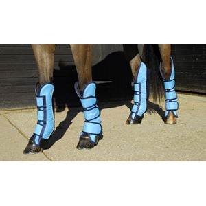 Rhinegold Elite Full Length Travel Boots - Set Of 4 (Turquoise/Navy)