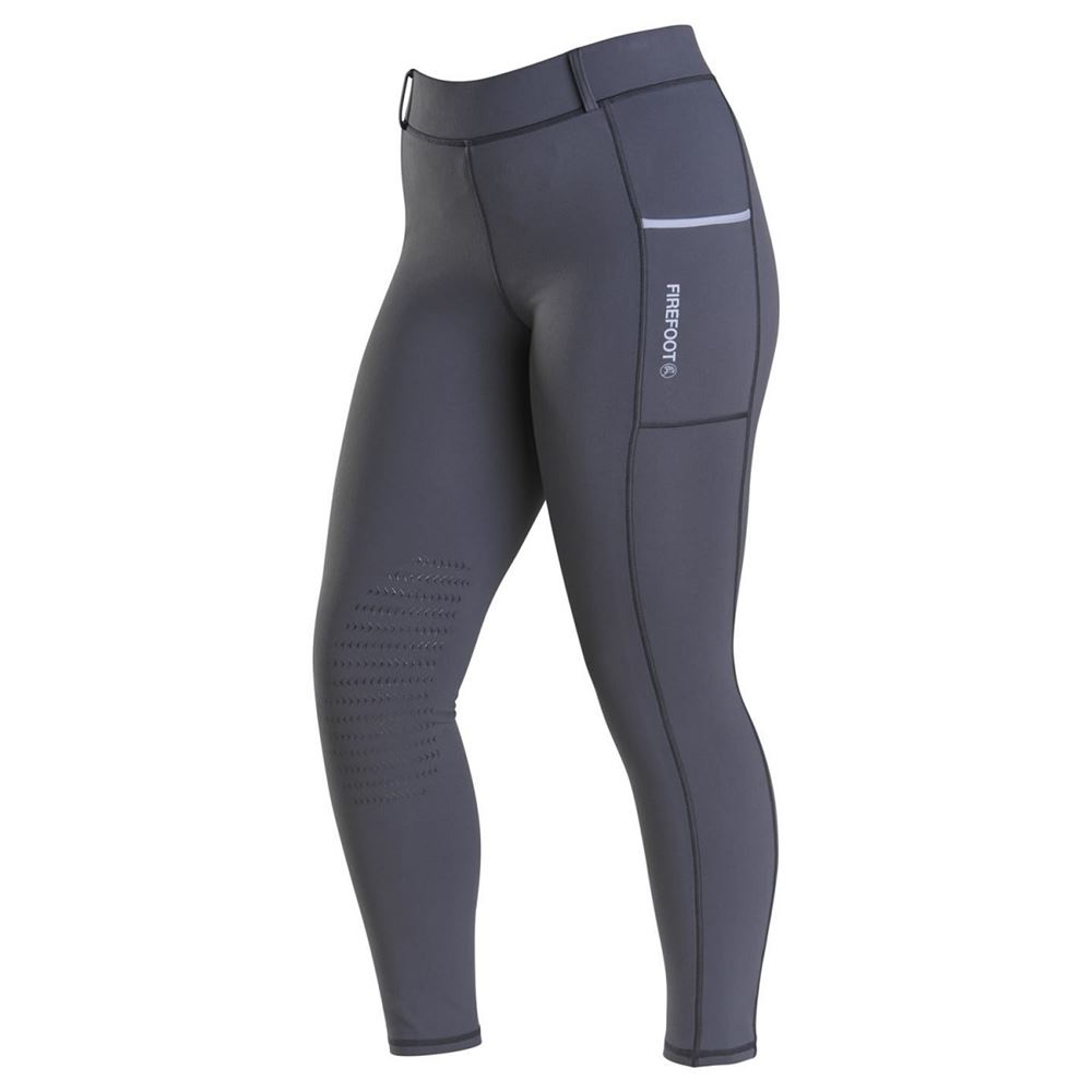 Firefoot Thirsk Fleece Lined Breeches - Kids (Charcoal/Impact Blue)