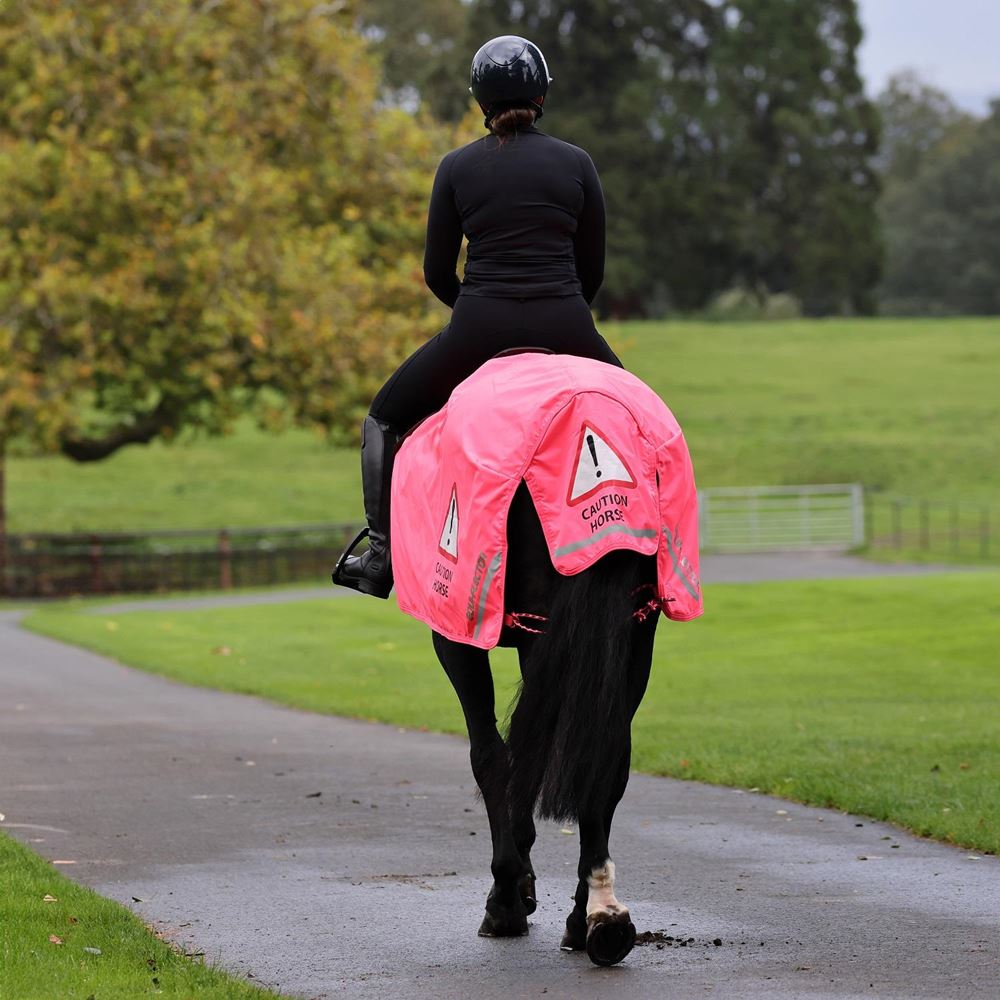 Shires Equi-Flector Waterproof Exercise Sheet (Bright Pink)