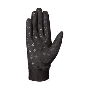 Hy Equestrian Silva Flash Riding Gloves (Black/Reflective Silver)