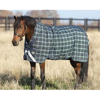 Horseware Rhino Wug with Vari-Layer 450g (Hunter Check/Navy & Green)