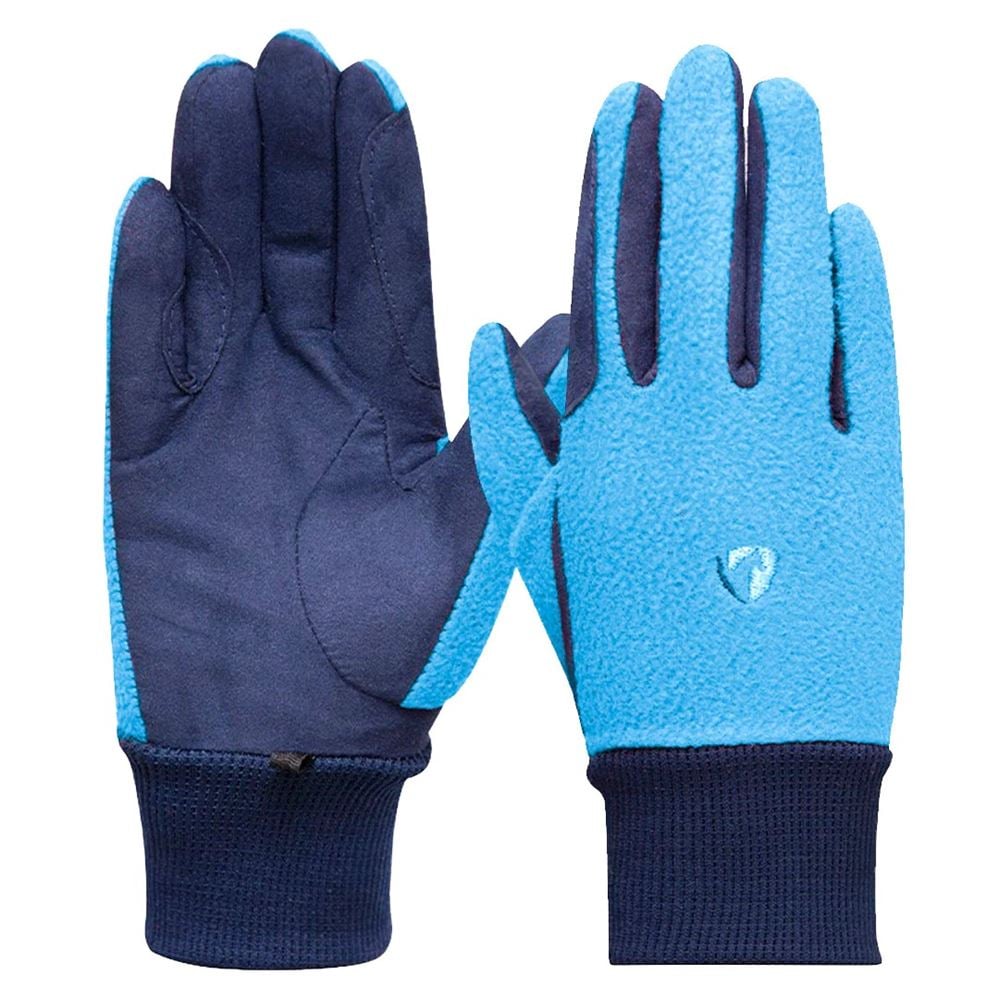 Hy Equestrian Children's Winter Two Tone Riding Gloves (Navy/Blue) 