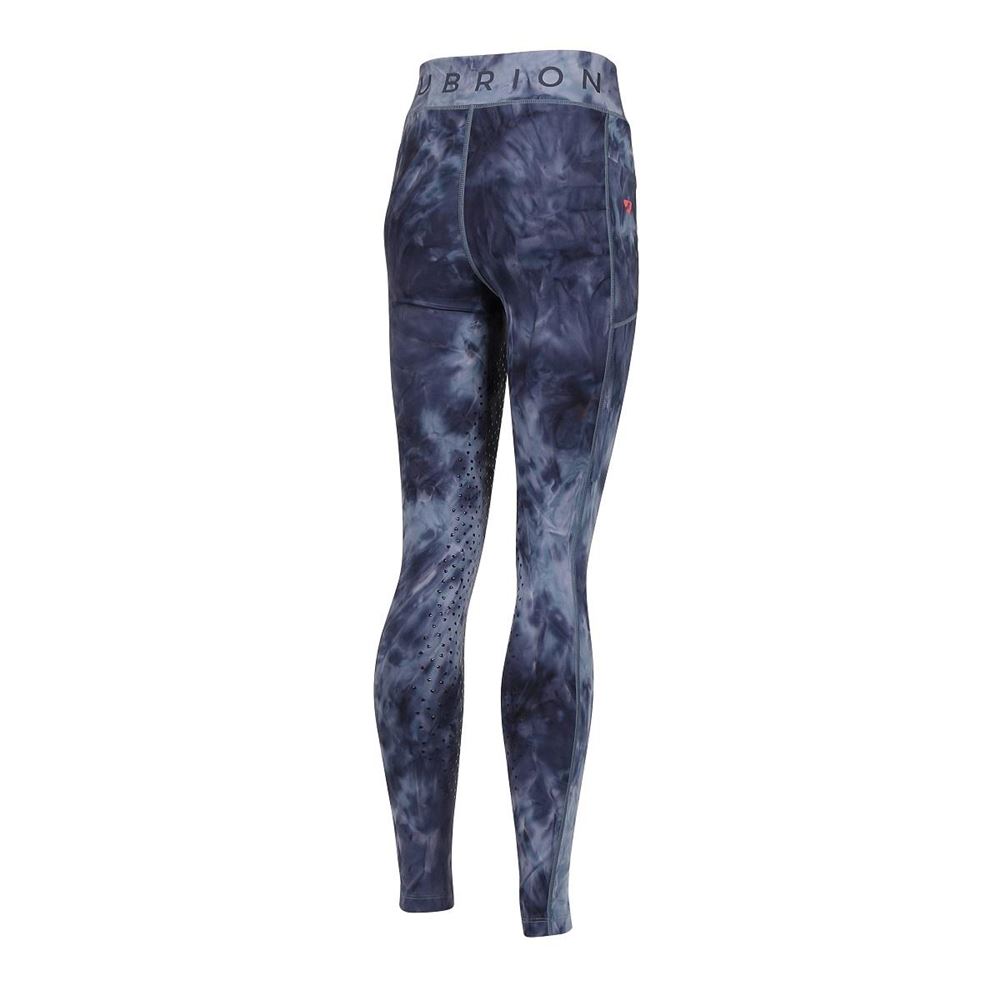 Shires Aubrion Non-Stop Riding Tights - Young Rider (Navy Tie Dye)