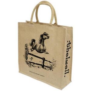 Hy Equestrian Thelwell Collection Large Hessian Bag (Natural Jumper)