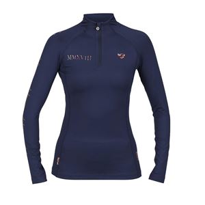 Shires Aubrion Team Long Sleeve Base Layer (Navy Blue)