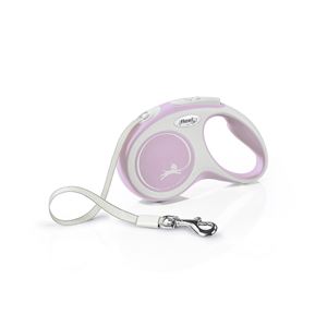 Flexi New Comfort Tape Black Dog Lead - Small 5m (Rose)