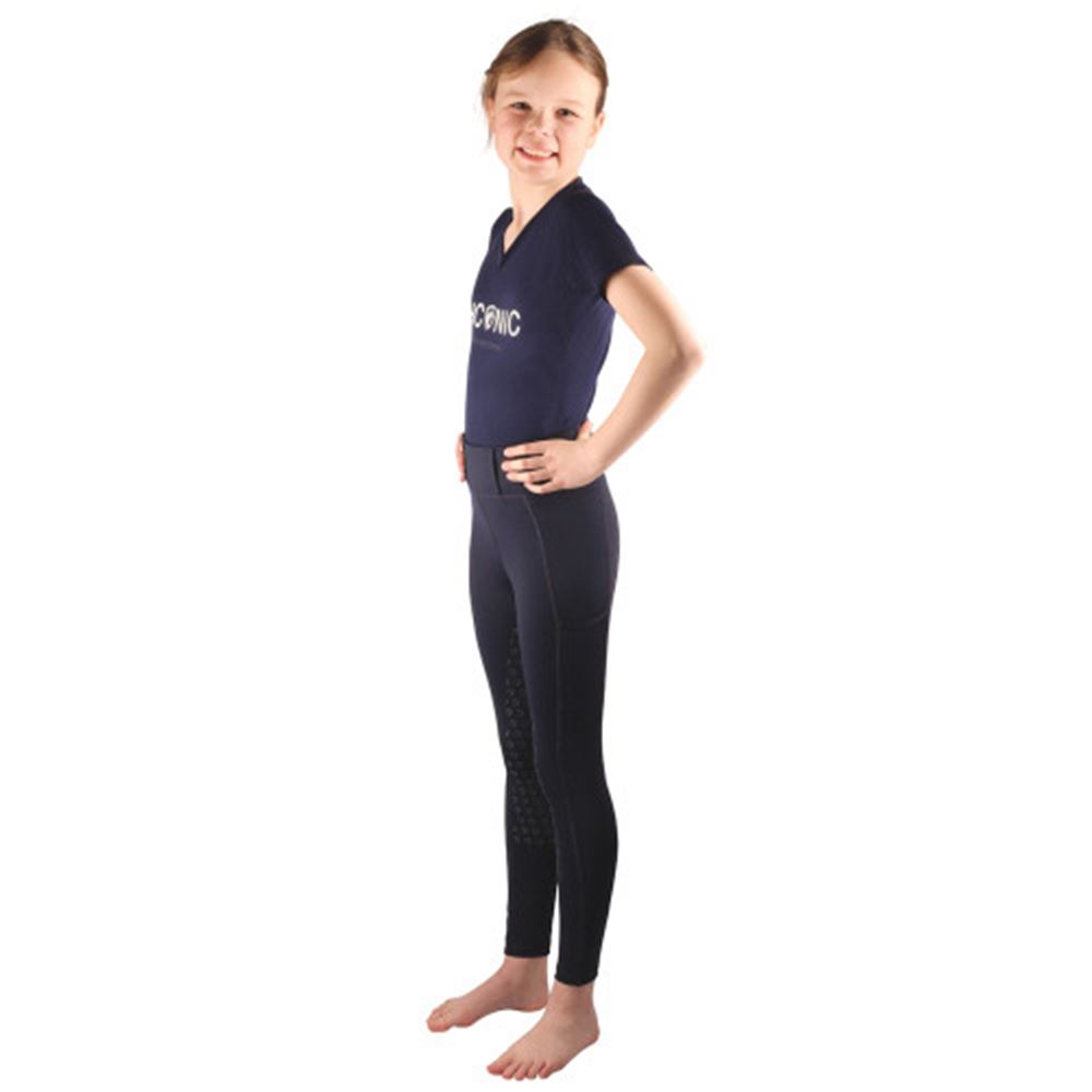 Hy Equestrian HYCONIC Children's Soria Riding Tights (Navy)