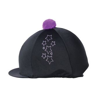 Hy Equestrian Stella Hat Cover (Black/Purple/Lilac)