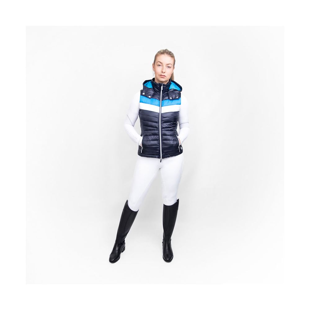 Coldstream Southdean Quilted Gilet (Navy/White/Blue)