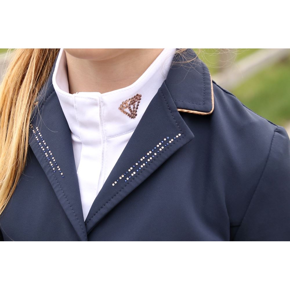 Hy Equestrian Cadiz Mizs Show Shirt (White/Rose Gold)