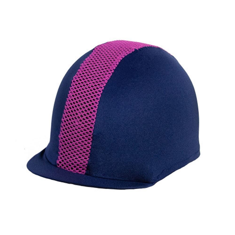 Hy Equestrian Mesh Hat Cover (Navy/Pink)