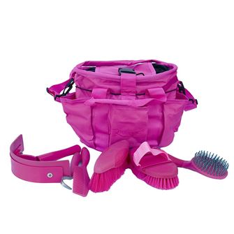 Rhinegold Grooming Bag with Kit (Pink)