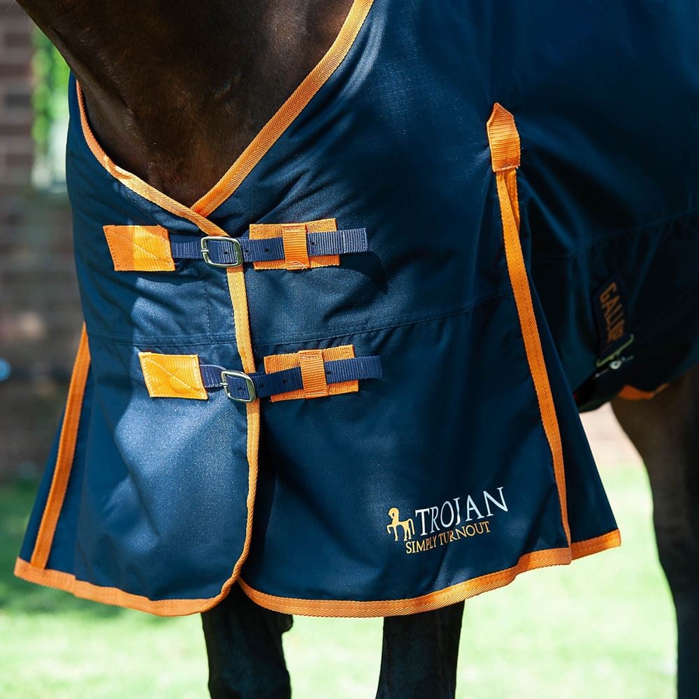 Gallop Trojan 100 Turnout Rug (Navy/Orange)