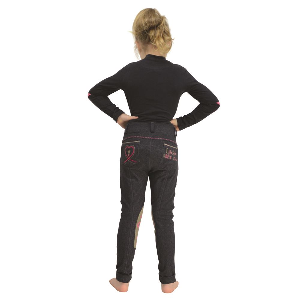 Riding Star Collection Denim Jodhpurs by Little Rider (Navy/Burgundy)