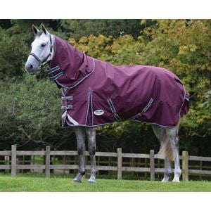 Weatherbeeta Comfitec Plus Dynamic II Detach-a-Neck Heavy (Maroon/Grey/White)