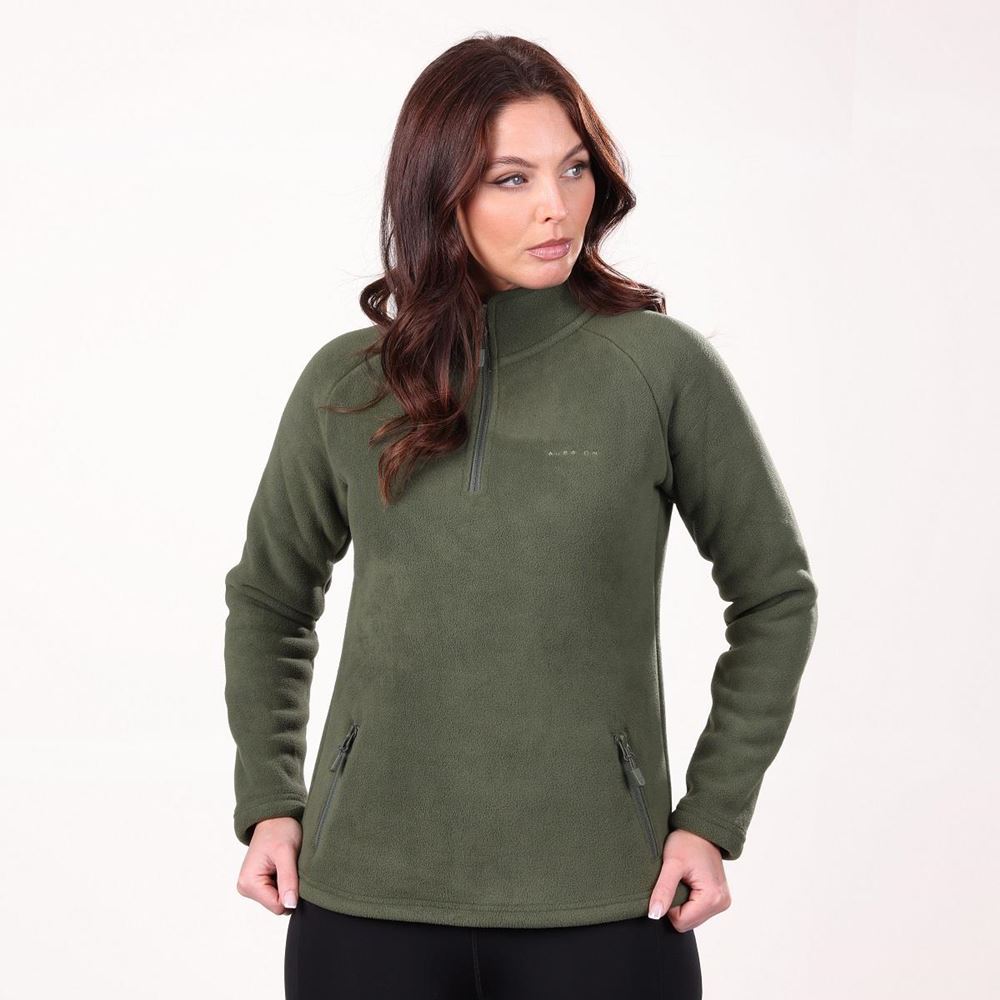 Shires Aubrion Restore Half Zip Fleece (Green)