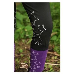 Hy Equestrian Stella Children's Riding Tights (Purple/Lilac/Black)