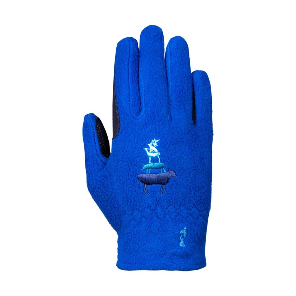 Farm Collection Fleece Gloves by Little Knight (Cobalt Blue)