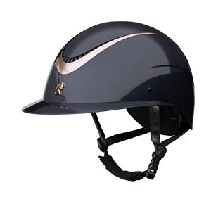 Shires Karben Alina Ellipse Riding Hat 52-54 (Navy/Rose Gold)