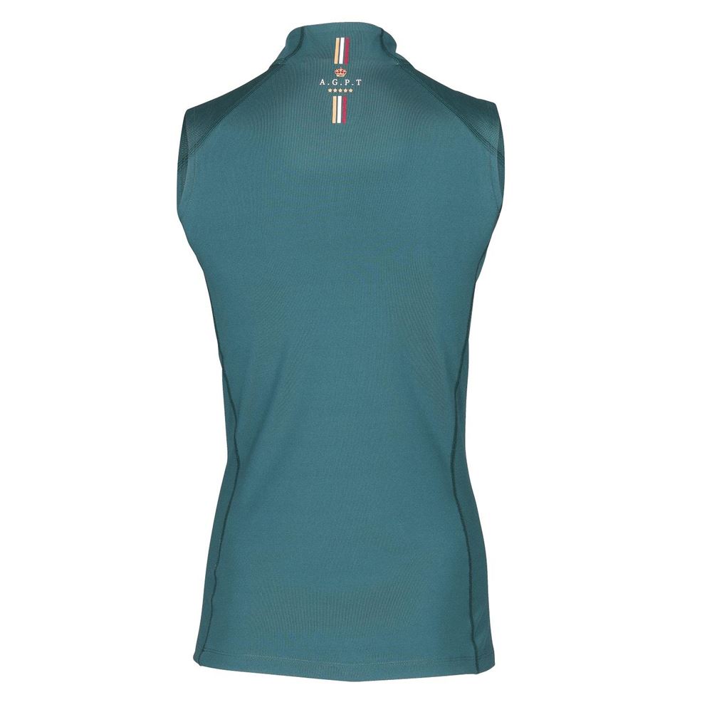 Shires Ladies Aubrion Team Sleeveless Base Layer (Green)