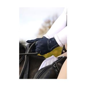 Coldstream Blakelaw Diamante Riding Gloves (Navy/Silver)