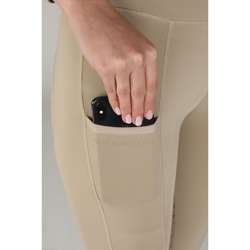 Shires Aubrion Hudson Riding Tights (Beige)