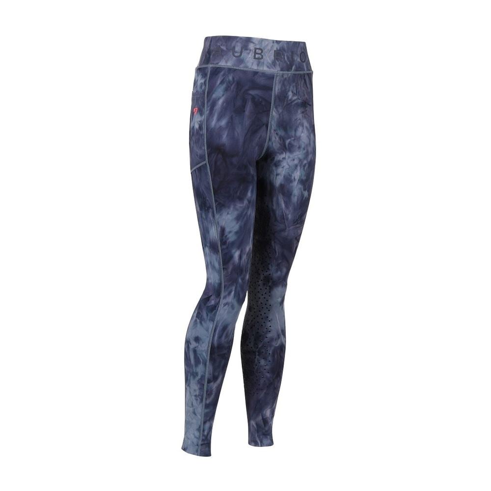 Shires Aubrion Non-Stop Riding Tights - Young Rider (Navy Tie Dye)