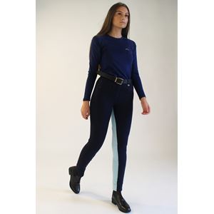 Gallop Ladies Two Tone Jodhpurs (Navy/Sky Blue)