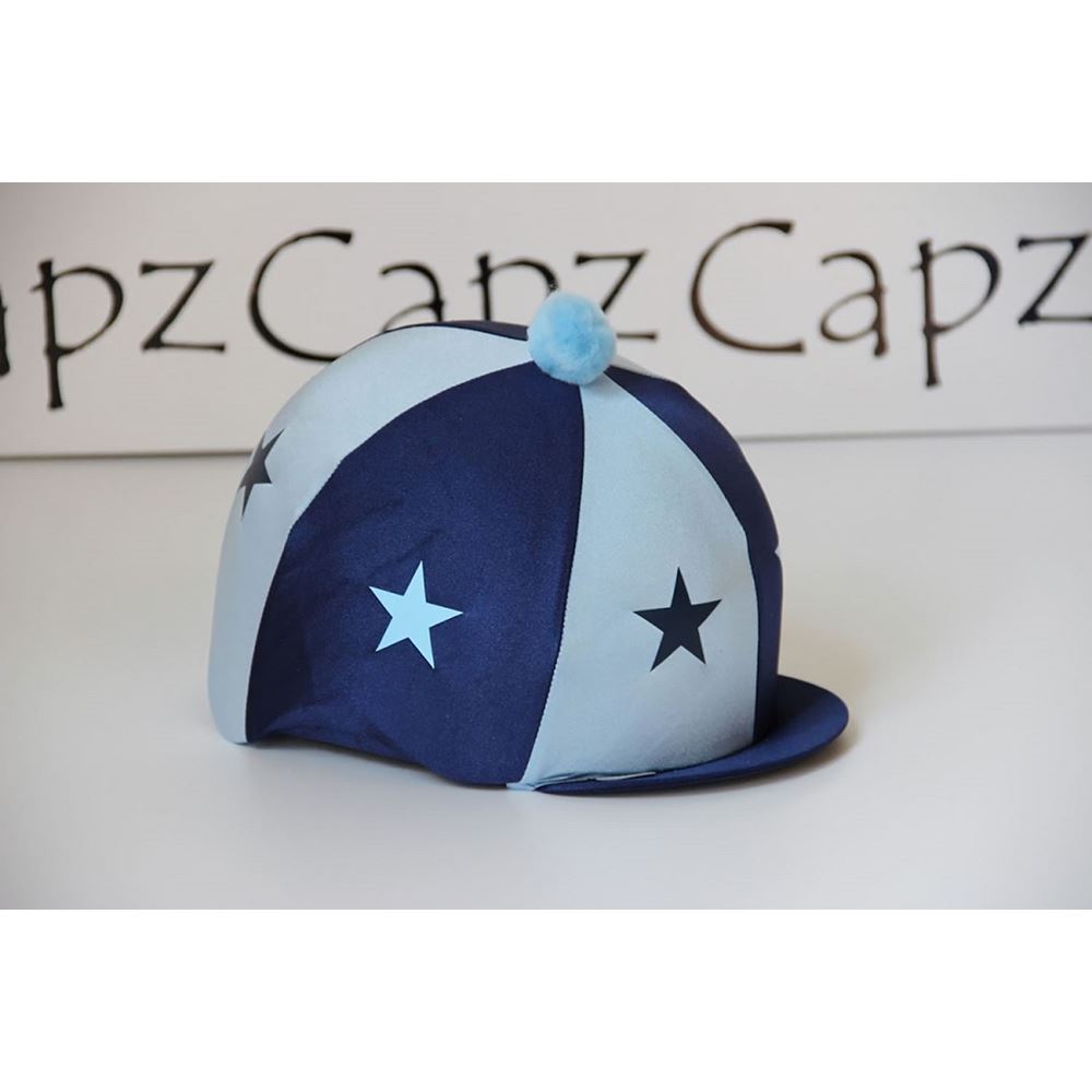 Capz Motif Cap Cover Lycra - Starz (Navy/Light Blue)