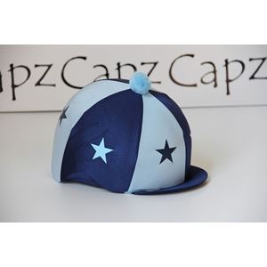 Capz Motif Cap Cover Lycra - Starz (Navy/Light Blue)