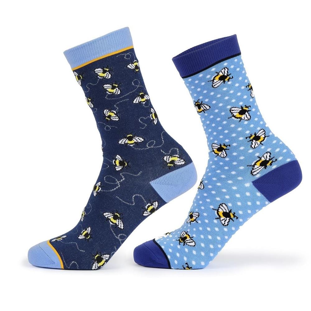 Shires Aubrion Bamboo Ankle Socks 2 Pack - Child (Bee)