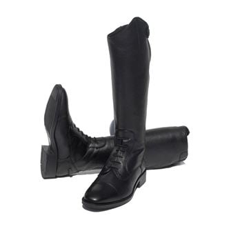 Rhinegold Elite Young Rider Luxus Soft Luxury Leather Riding Boots (Black)